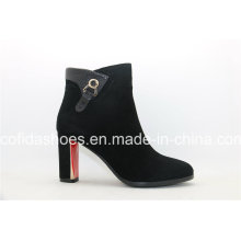 Botas de couro sexy para mulheres de salto alto para senhora de moda